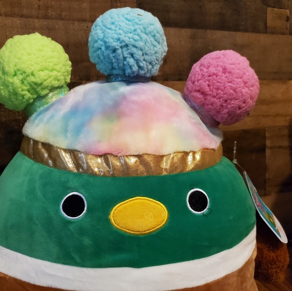 Squishmallow Squish-Doos Avery the Mallard Duck Rainbow Plush NWT 14" - Picture 5 of 9